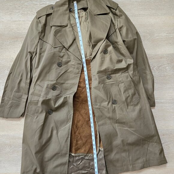 Italian Vintage Military Trench Coat 1981 with Removable Liner Size 46 (Small) - Picture 17 of 17